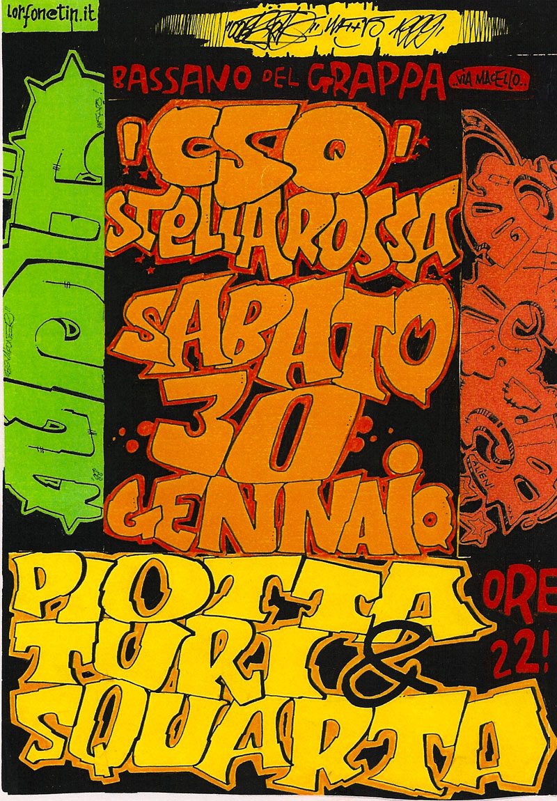 Flyer originale Stella Rossa, Bassano del Grappa