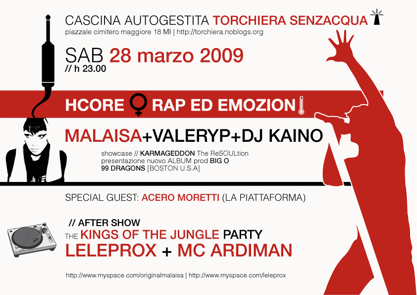 Locandina evento Cascina Torchiera, 28 marzo 2009